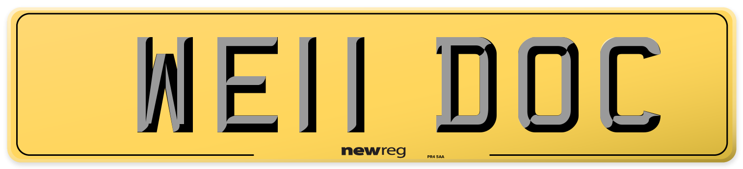 WE11 DOC Rear Number Plate