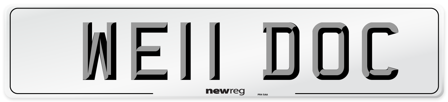 WE11 DOC Front Number Plate