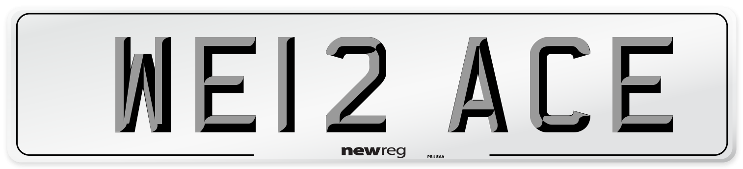 WE12 ACE Front Number Plate