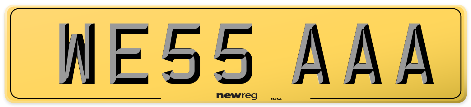 WE55 AAA Rear Number Plate