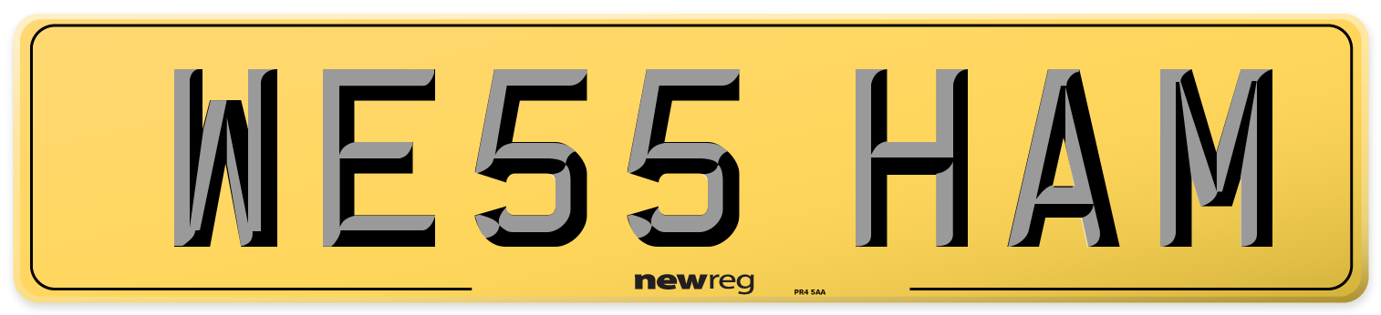 WE55 HAM Rear Number Plate