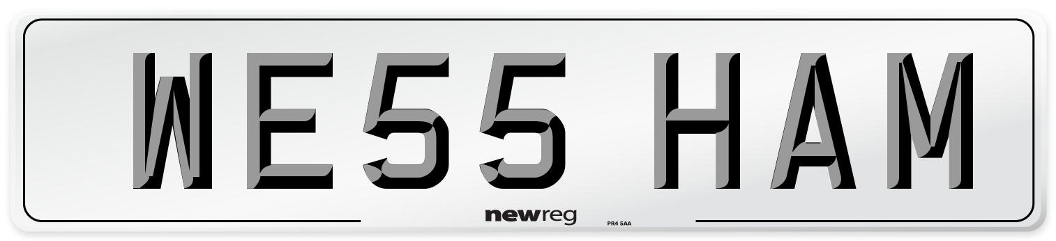 WE55 HAM Front Number Plate