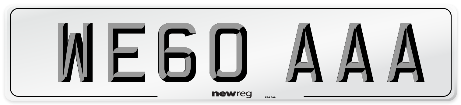 WE60 AAA Front Number Plate