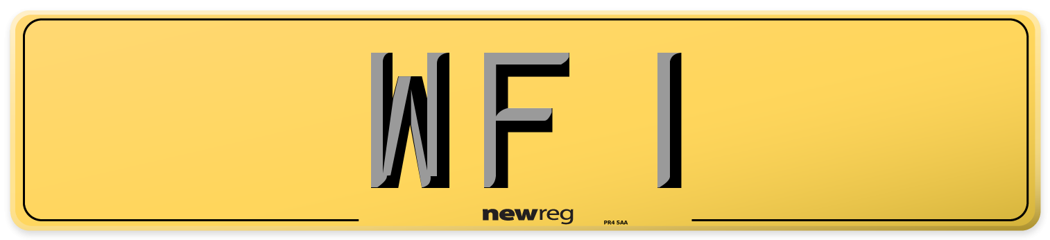 WF 1 Rear Number Plate