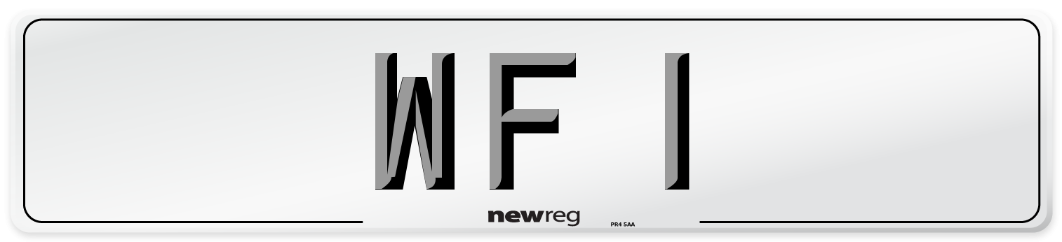 WF 1 Front Number Plate