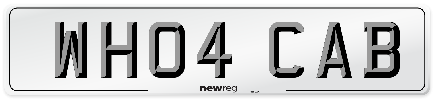WH04 CAB Front Number Plate