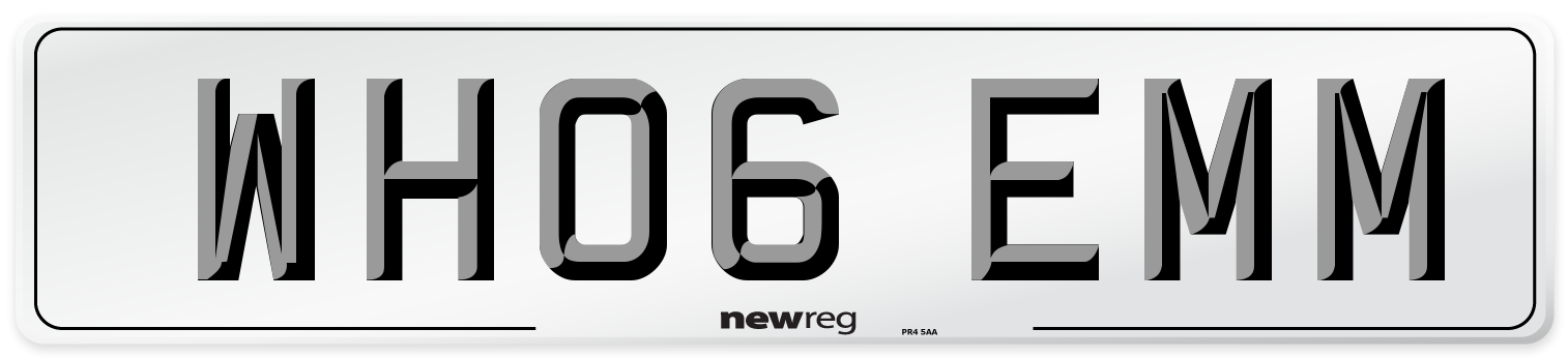 WH06 EMM Front Number Plate
