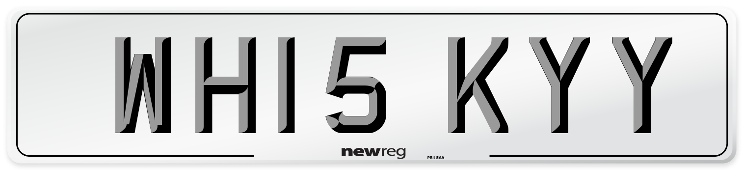 WH15 KYY Front Number Plate