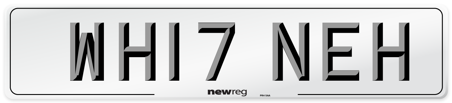 WH17 NEH Front Number Plate