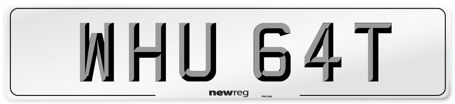 WHU 64T Front Number Plate