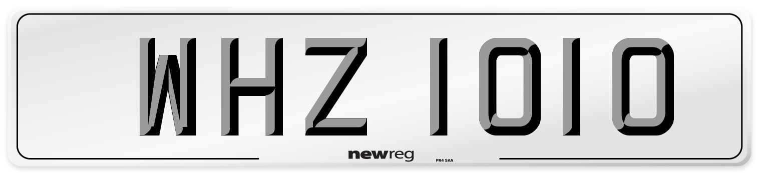 WHZ 1010 Front Number Plate