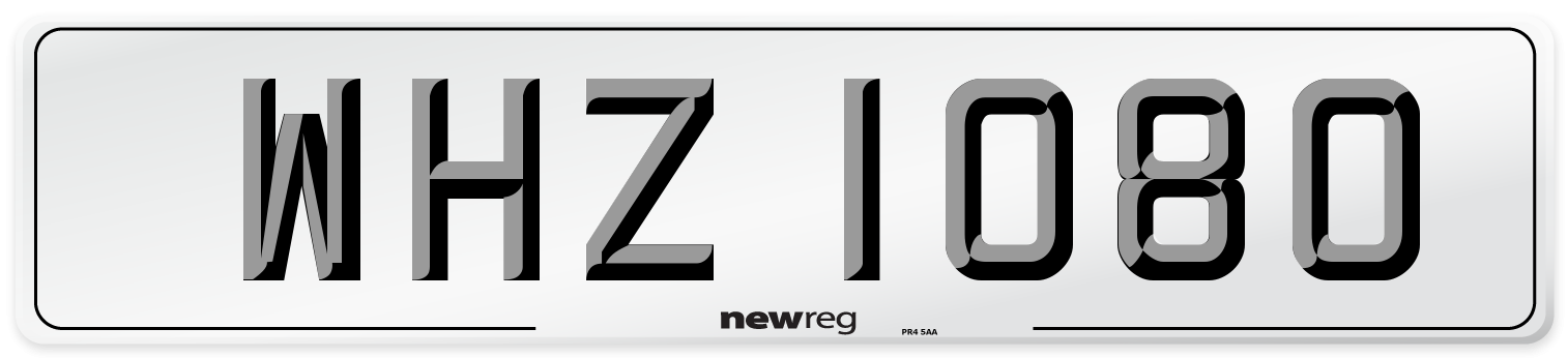 WHZ 1080 Front Number Plate