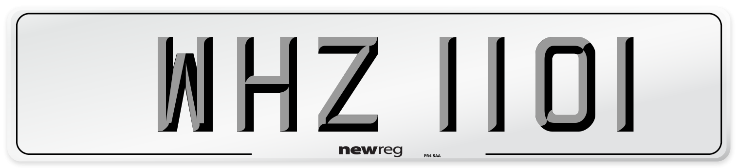 WHZ 1101 Front Number Plate