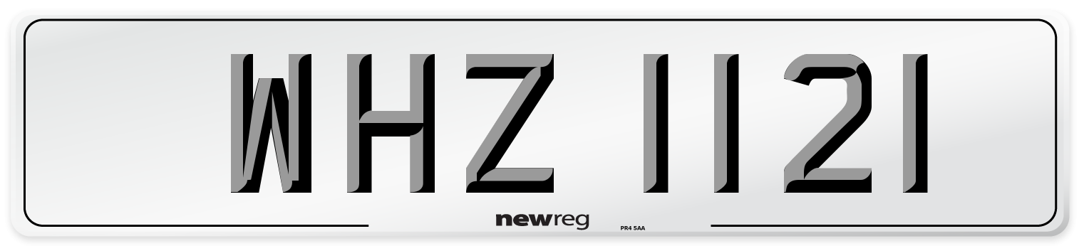 WHZ 1121 Front Number Plate
