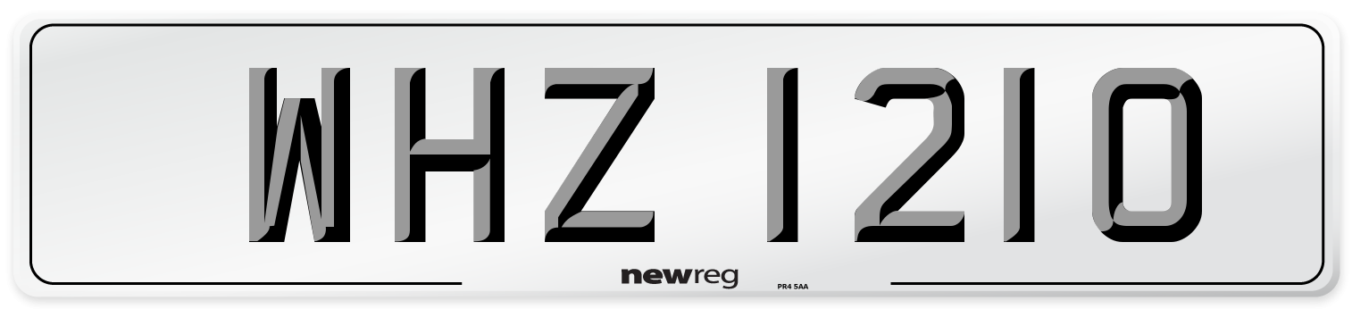 WHZ 1210 Front Number Plate