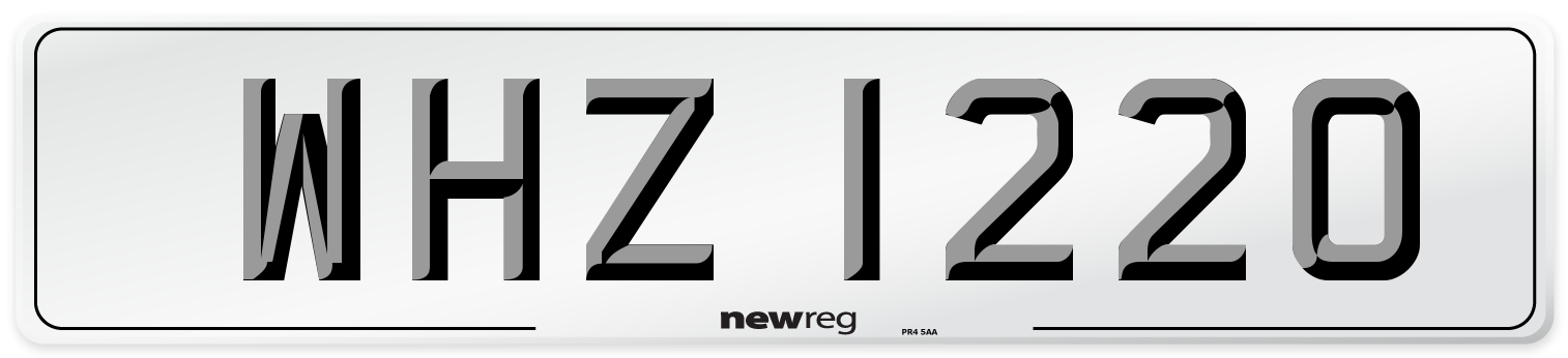 WHZ 1220 Front Number Plate