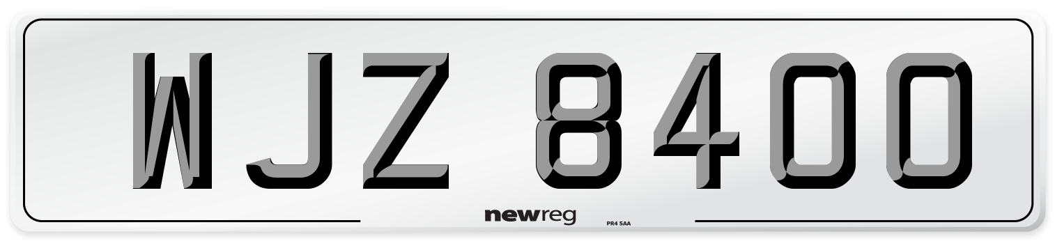 WJZ 8400 Front Number Plate