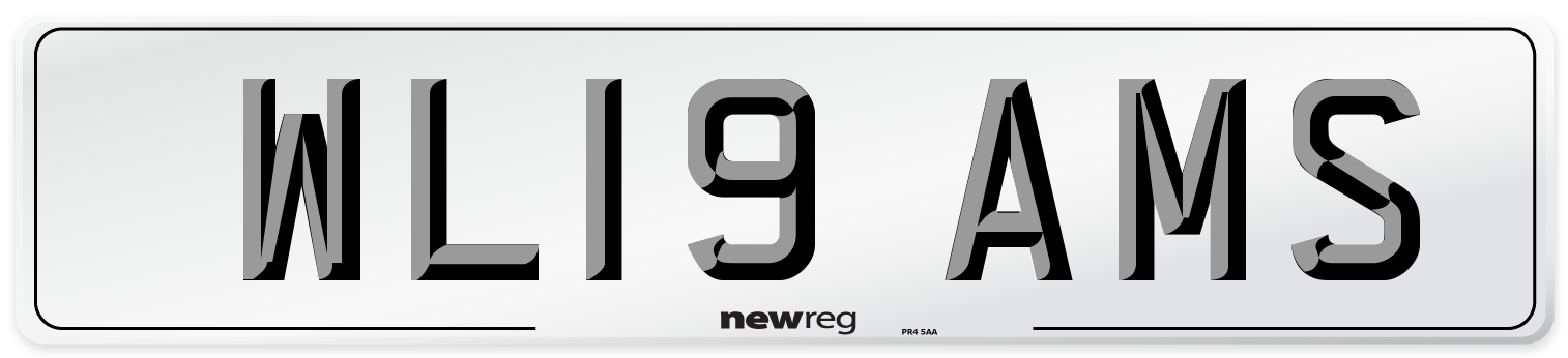 WL19 AMS Front Number Plate