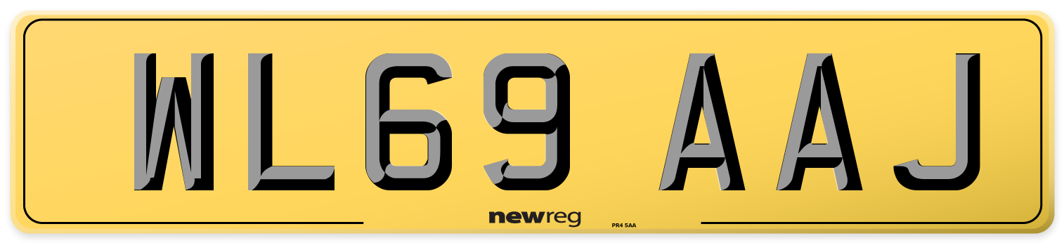 WL69 AAJ Rear Number Plate