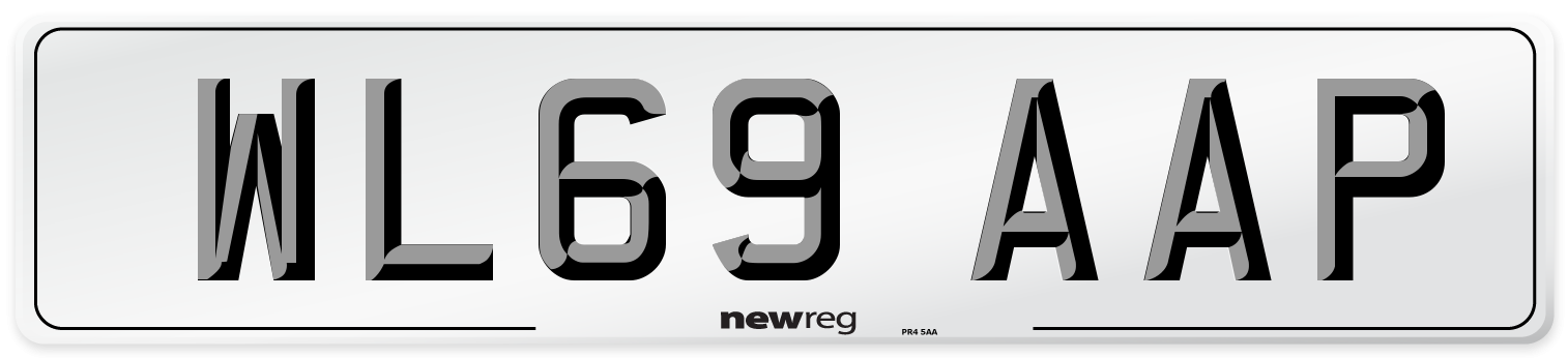 WL69 AAP Front Number Plate