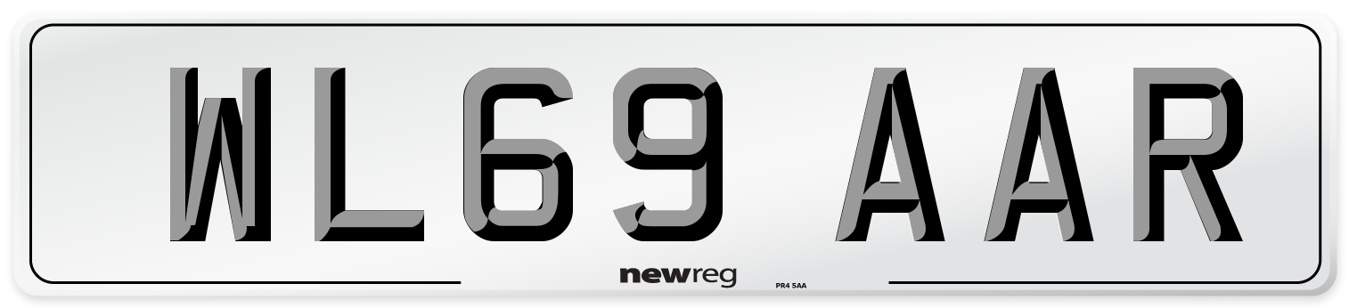 WL69 AAR Front Number Plate