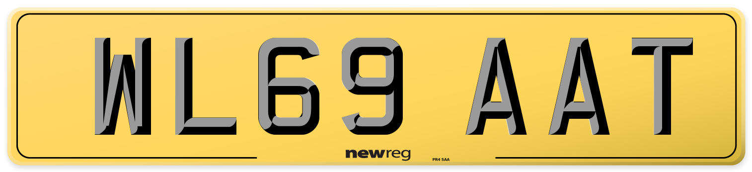 WL69 AAT Rear Number Plate