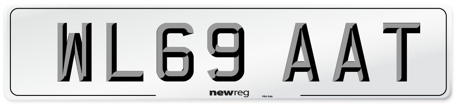 WL69 AAT Front Number Plate