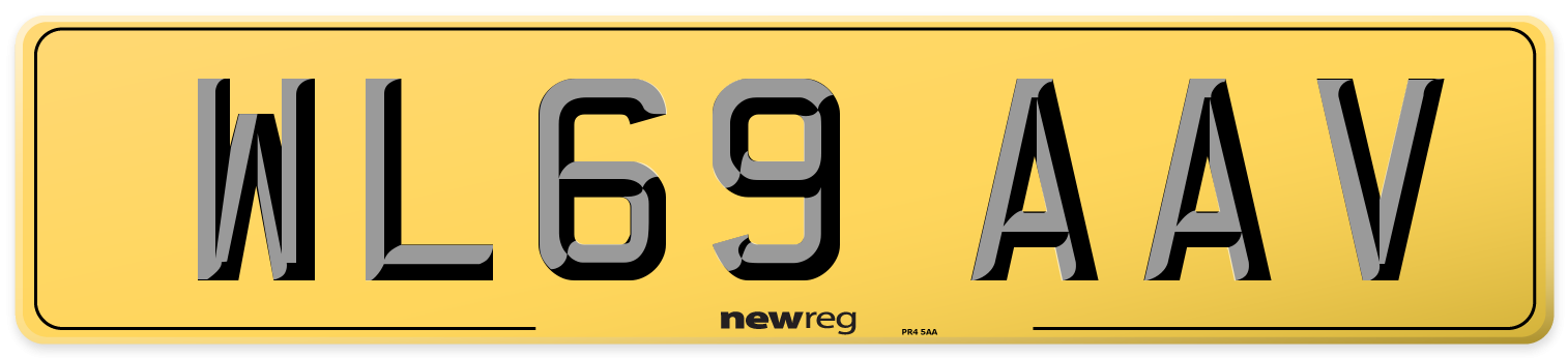 WL69 AAV Rear Number Plate