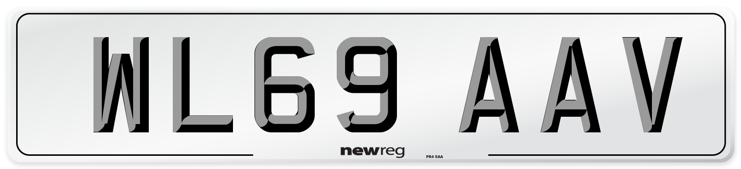 WL69 AAV Front Number Plate