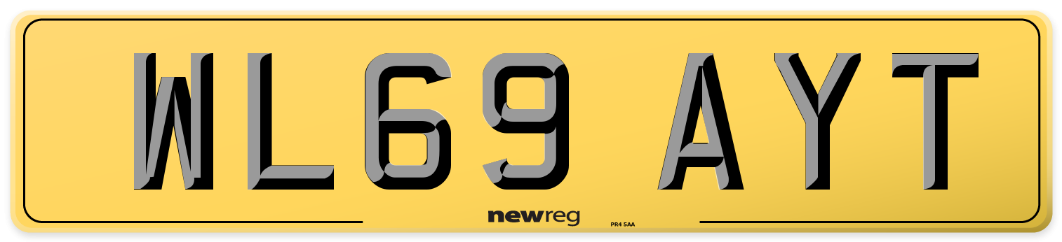 WL69 AYT Rear Number Plate