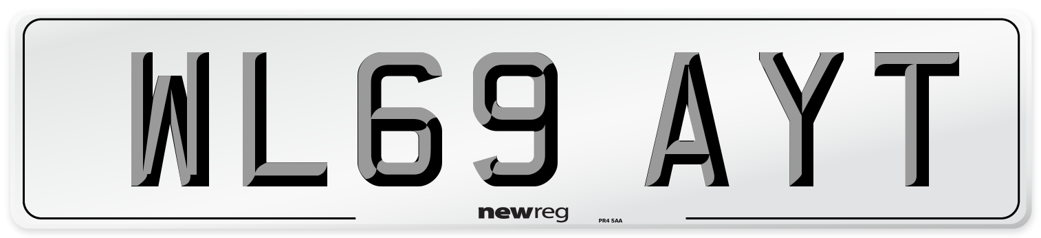 WL69 AYT Front Number Plate
