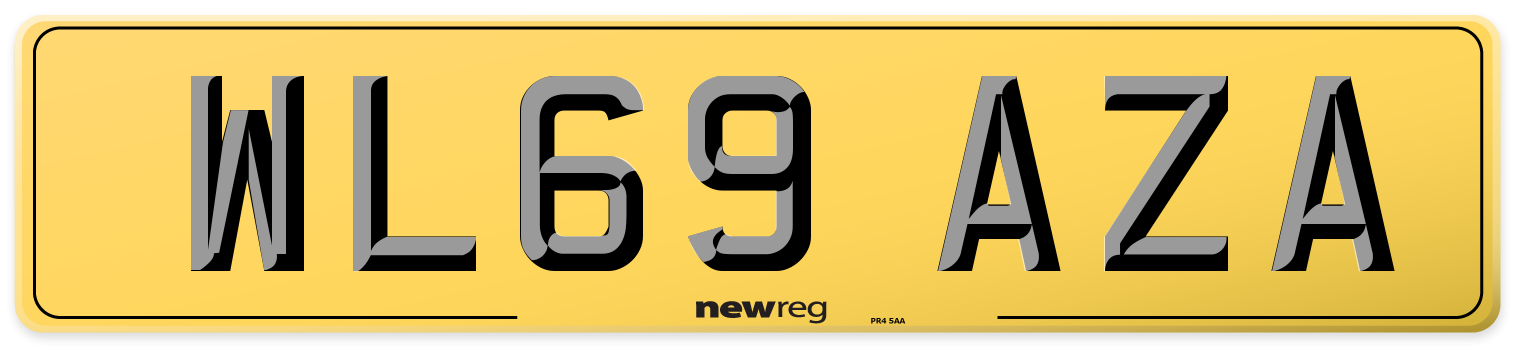 WL69 AZA Rear Number Plate