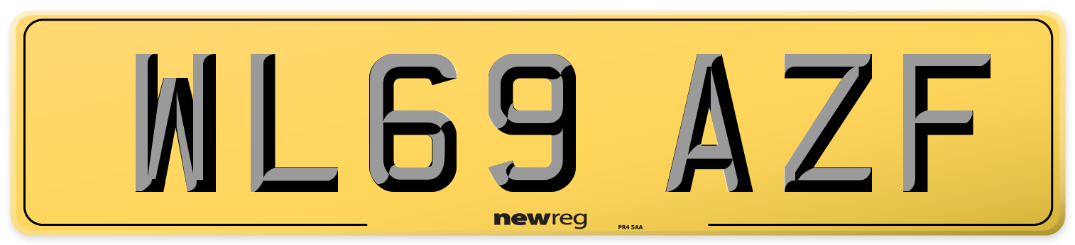 WL69 AZF Rear Number Plate