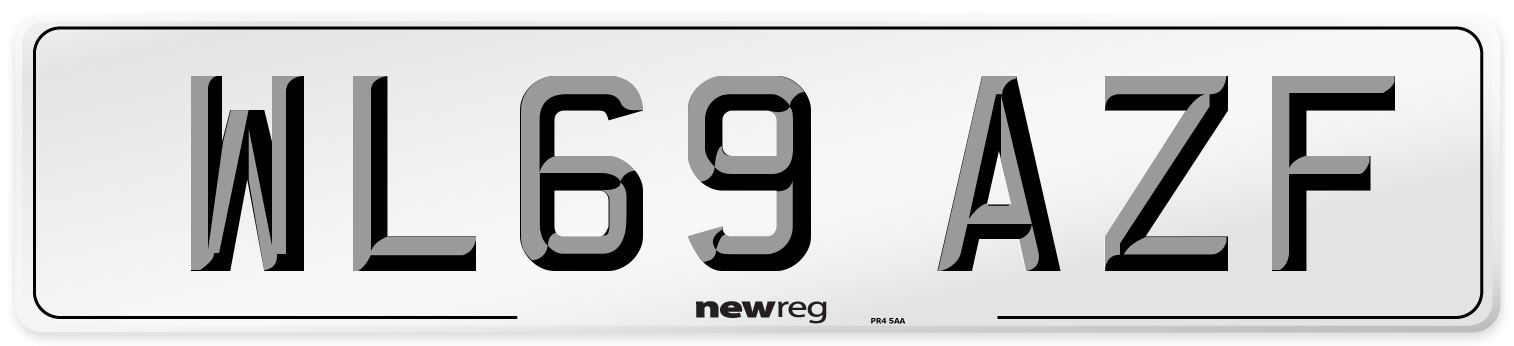 WL69 AZF Front Number Plate