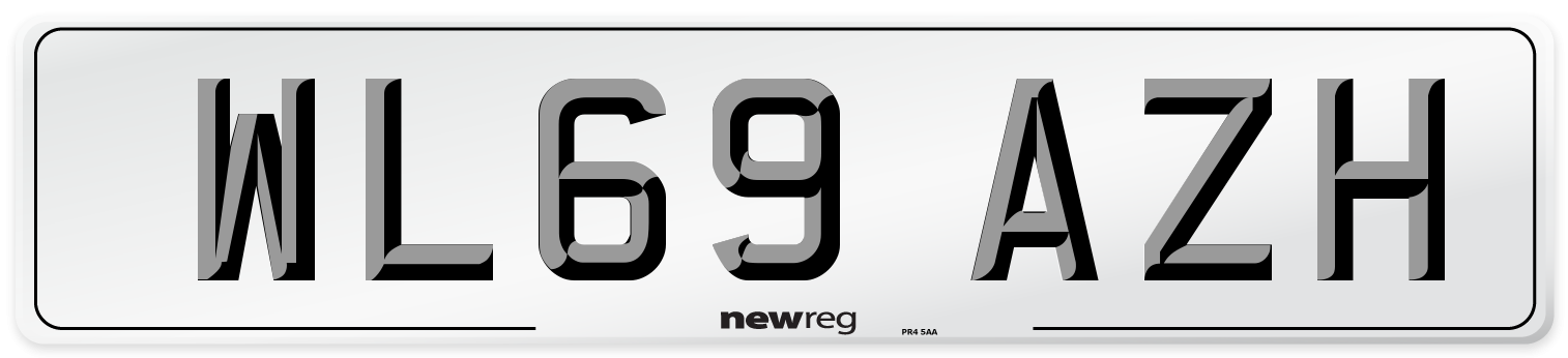 WL69 AZH Front Number Plate