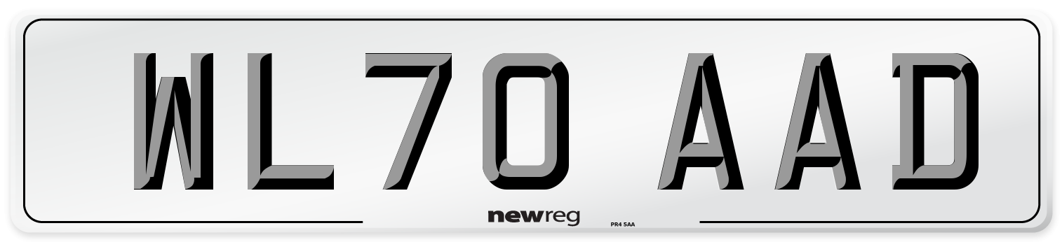 WL70 AAD Front Number Plate