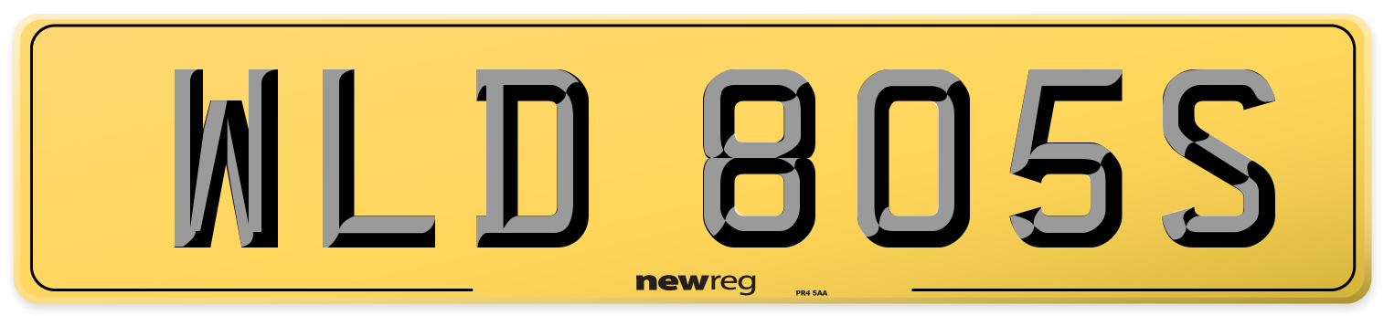 WLD 805S Rear Number Plate