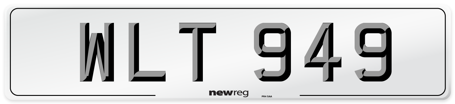 WLT 949 Front Number Plate