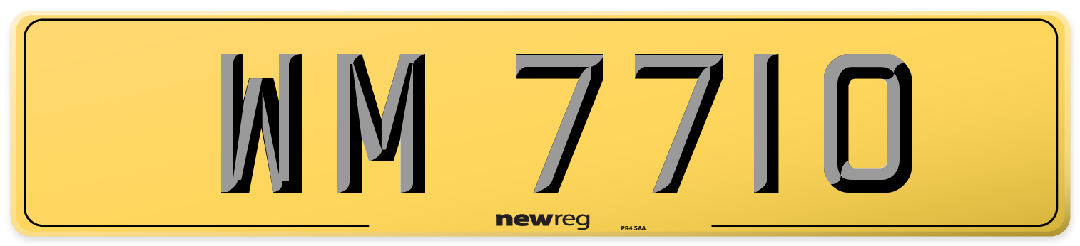 WM 7710 Rear Number Plate