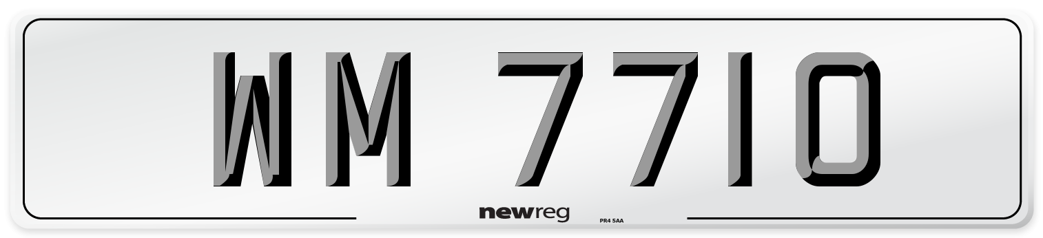 WM 7710 Front Number Plate
