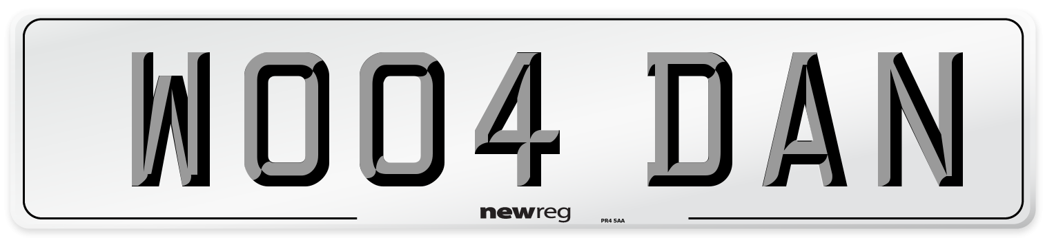 WO04 DAN Front Number Plate
