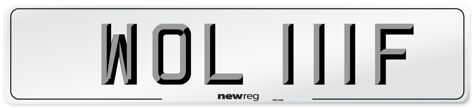 WOL 111F Front Number Plate