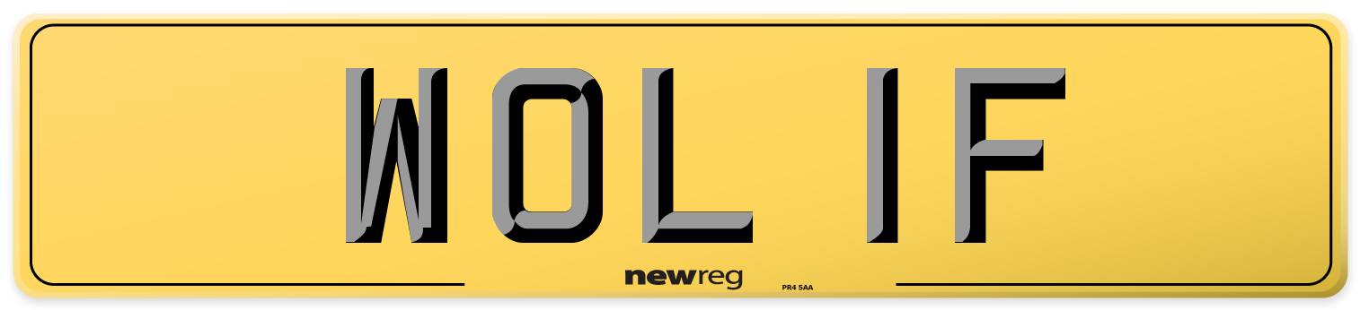 WOL 1F Rear Number Plate