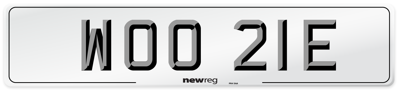 WOO 21E Front Number Plate
