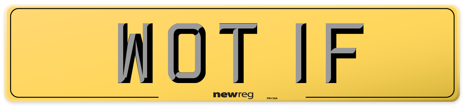 WOT 1F Rear Number Plate