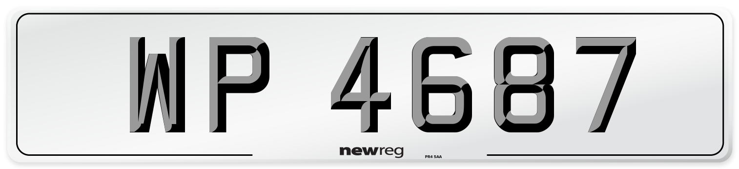WP 4687 Front Number Plate