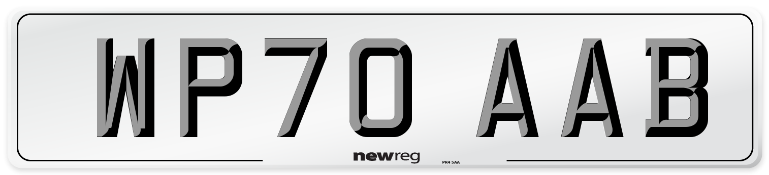 WP70 AAB Front Number Plate