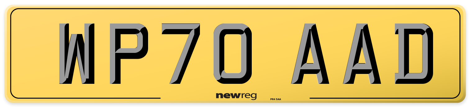 WP70 AAD Rear Number Plate