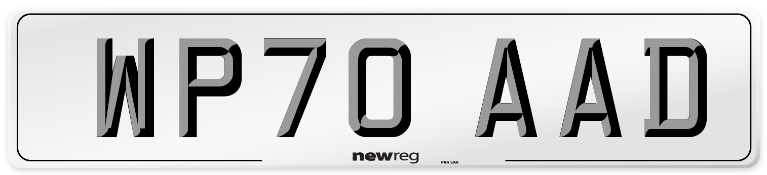 WP70 AAD Front Number Plate