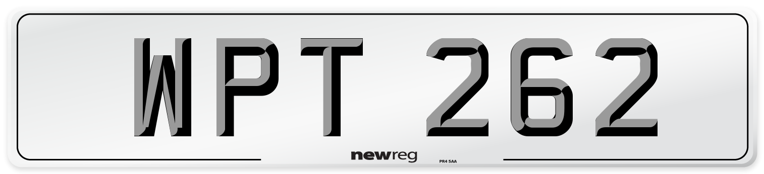 WPT 262 Front Number Plate